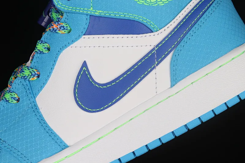 All categories Air Jordan Jordan series basketball shoes Air Jordan 1 Mid G version pure original Air Jordan 1 Mid AJ1 Joe 1 blue and green Chinese culture basketball shoes DA8010-400